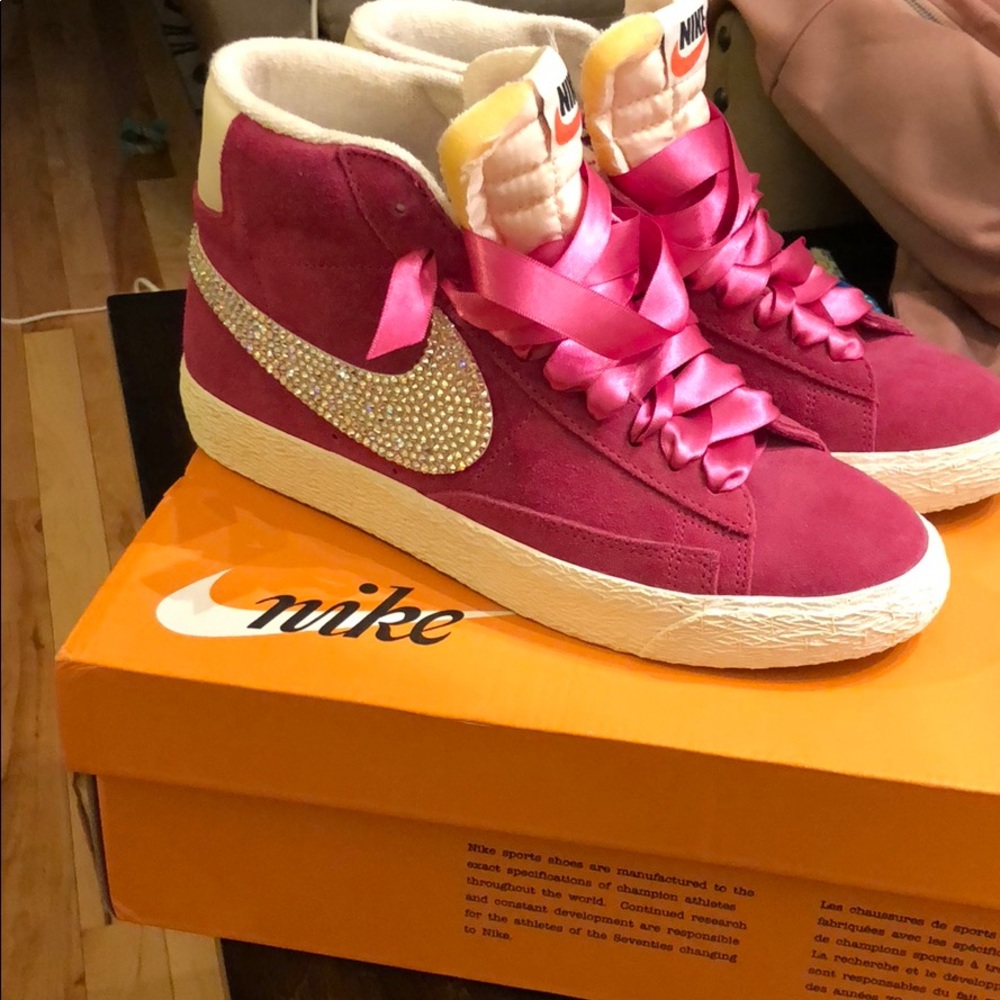 Vintage Nike Blazer Suede custom crystals
